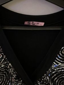 black sequin top
