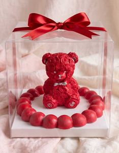 New Handicraft Ram Red Rose Teddy Bear Showpiece