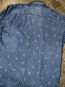 Stylish Blue Patterned Shirt
