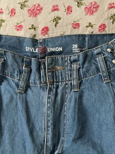 Stylish Wide Leg Denim Jeans