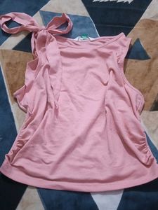 Pink Sleeveless Crop Top – Size M