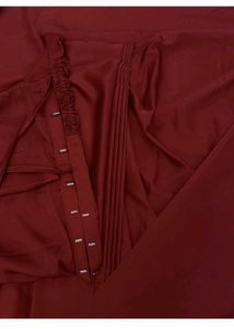 Elegant Red Satin Silk Saree With Large Size Blous