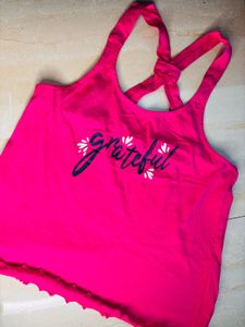 Pink "Grateful" Graphic Tank Top🎀🌺