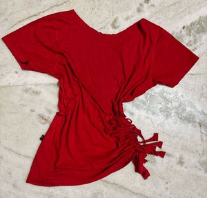 y2k one shoulder fitted top