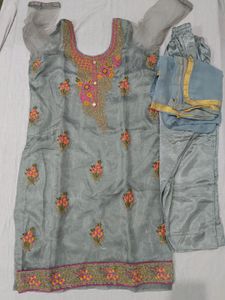 Grey Colour Fancy Suit For Women