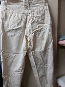 Cream Colored High Waisted Jeans