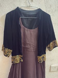 Classy Ethnic Gown with Embellished Jacket