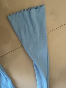 Cute Light Blue Long Sleeve Top