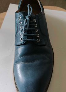 Blue Leather Formal Shoes