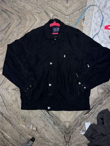 Black Men's suede leather  Jacket