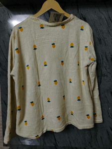 Cute Embroidered Long Sleeve Top