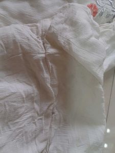 Chic White Embroidered Batwing Top