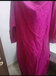 Magenta Embroidered Kurta