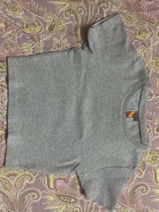 Grey Cropped T-Shirt