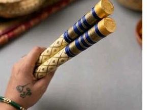 Traditional Designer Wooden Dandiya Sticks Se