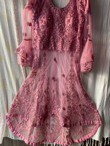pink beautiful gown set
