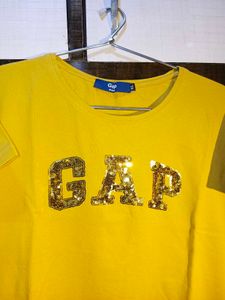 GAP Yellow Sequin Tee