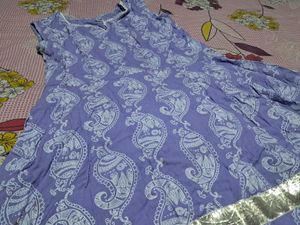 Beautiful Lilac Print Kurta Set