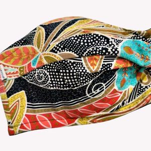 Vibrant Floral Print Bandeau Bikini Top