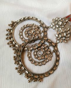 combo of 2 oxidised lightweight earrings.