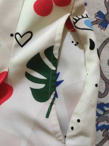 Funky Patterned White Shorts