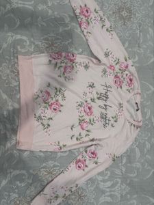 Pink Floral Print Long Sleeve Top🎀🫶🏻