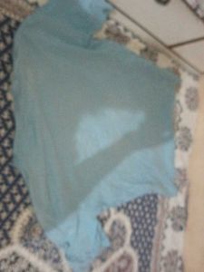 Light Blue Grim Reaper Graphic T-Shirt