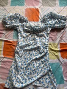 Urbanic Blueberry Printed Body Con Dress