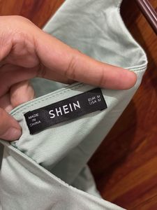 Shein Mint Green Ruched Crop Top