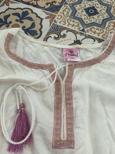 Embroidered White Kurta