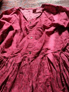 Two Beautiful Pink Floral Kurta