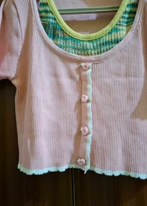 Cute Pink Cropped Top 🎀