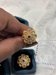 Exquisite Floral Gold Earrings