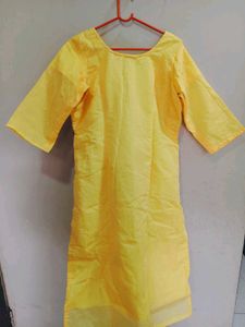 Yellow Embroidered Kurta Set with Dupatta