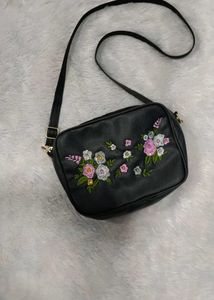 Floral Embroidered Crossbody Bag