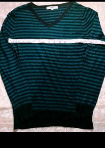 Striped V-Neck warm tshirt
