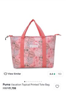 Puma Pink Floral Duffle Bag