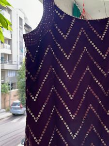 Elegant Burgundy Kurta Set with Dupatta