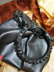 Black Leather Purse....I Have Buy It But Never Used It Is Store Is My Wardrobe So I m Selly