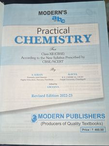 Modern's ABC of Practical Chemistry Class XII