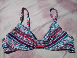 Boho Floral Print Bikini Top