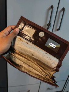 Chic Brown Faux Leather Wallet