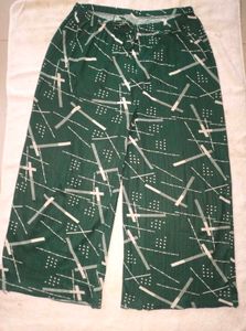 Stylish Green Printed Palazzo Pants