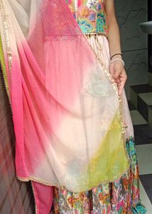 Colorful Ethnic Skirt &amp; Top Set