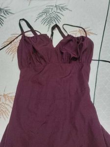 Plum Corset Back Dress