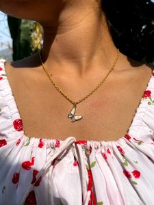 Delicate Butterfly Pendant Necklace