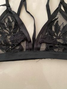 Sheer Black Lace Bralette
