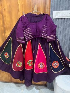Purple Embroidered Lehenga Choli Set