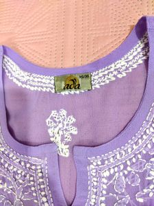 Elegant Lavender Chikankari Kurta 🆕✨🌸💜