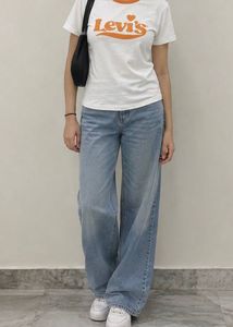 Levi's White Orange Ringer T-Shirt